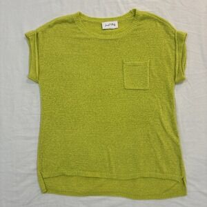 Joseph Ribkoff Women's Neon Green Short Sleeve Sweater Size Medium